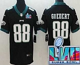 Men & Women & Youth Philadelphia Eagles #88 Dallas Goedert Limited Black Super Bowl LVII Vapor Jersey,baseball caps,new era cap wholesale,wholesale hats